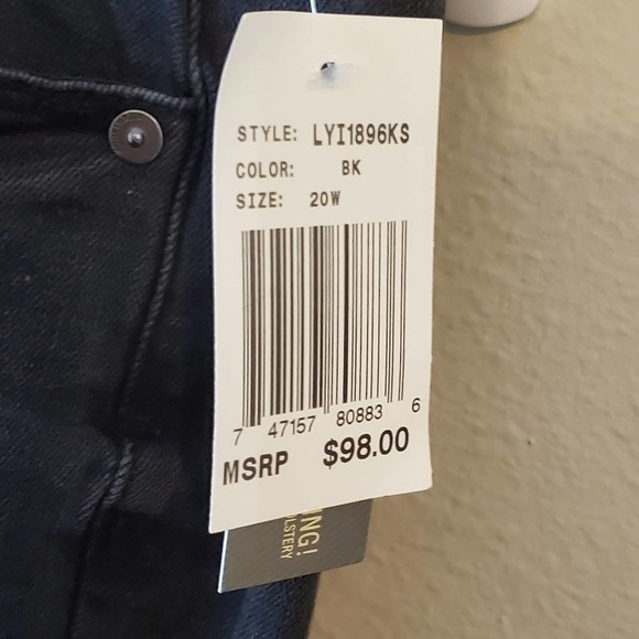 WIT & Wisdom grey studded high rise vintage‎ skinny jeans plus size 20 24 - Picture 3 of 8